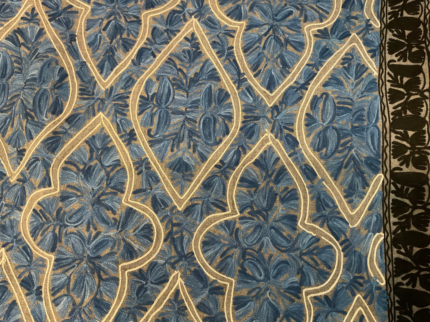 Fully embroidered colorful Pashmina