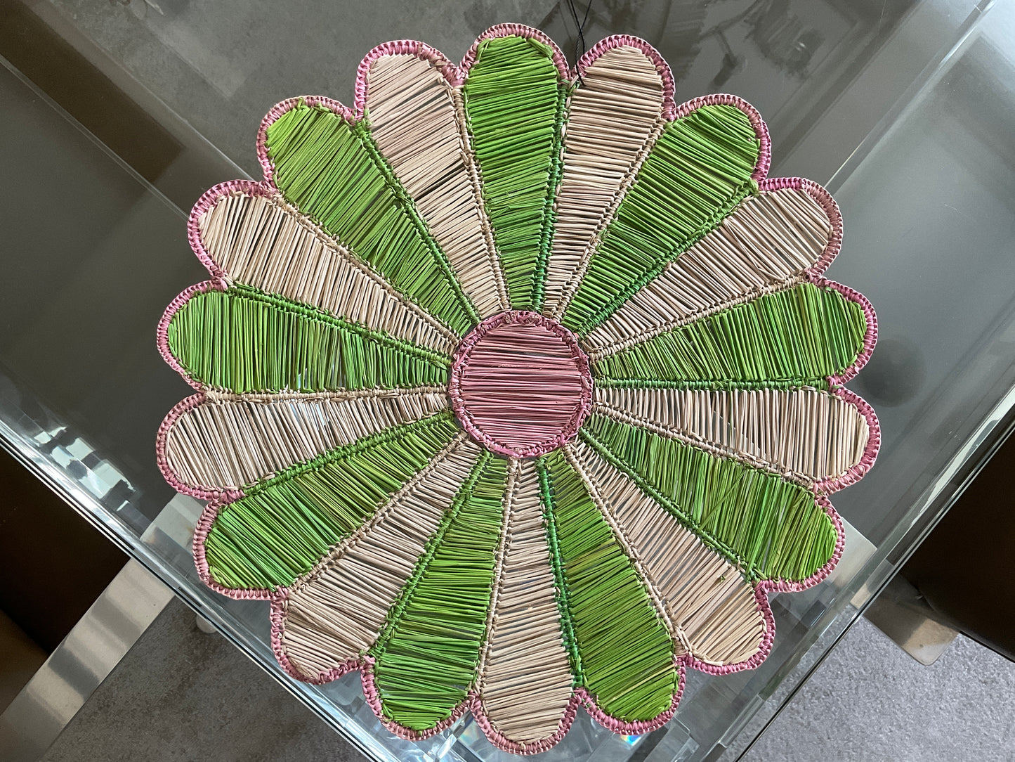 Handmade Palm Placemat with wire frame