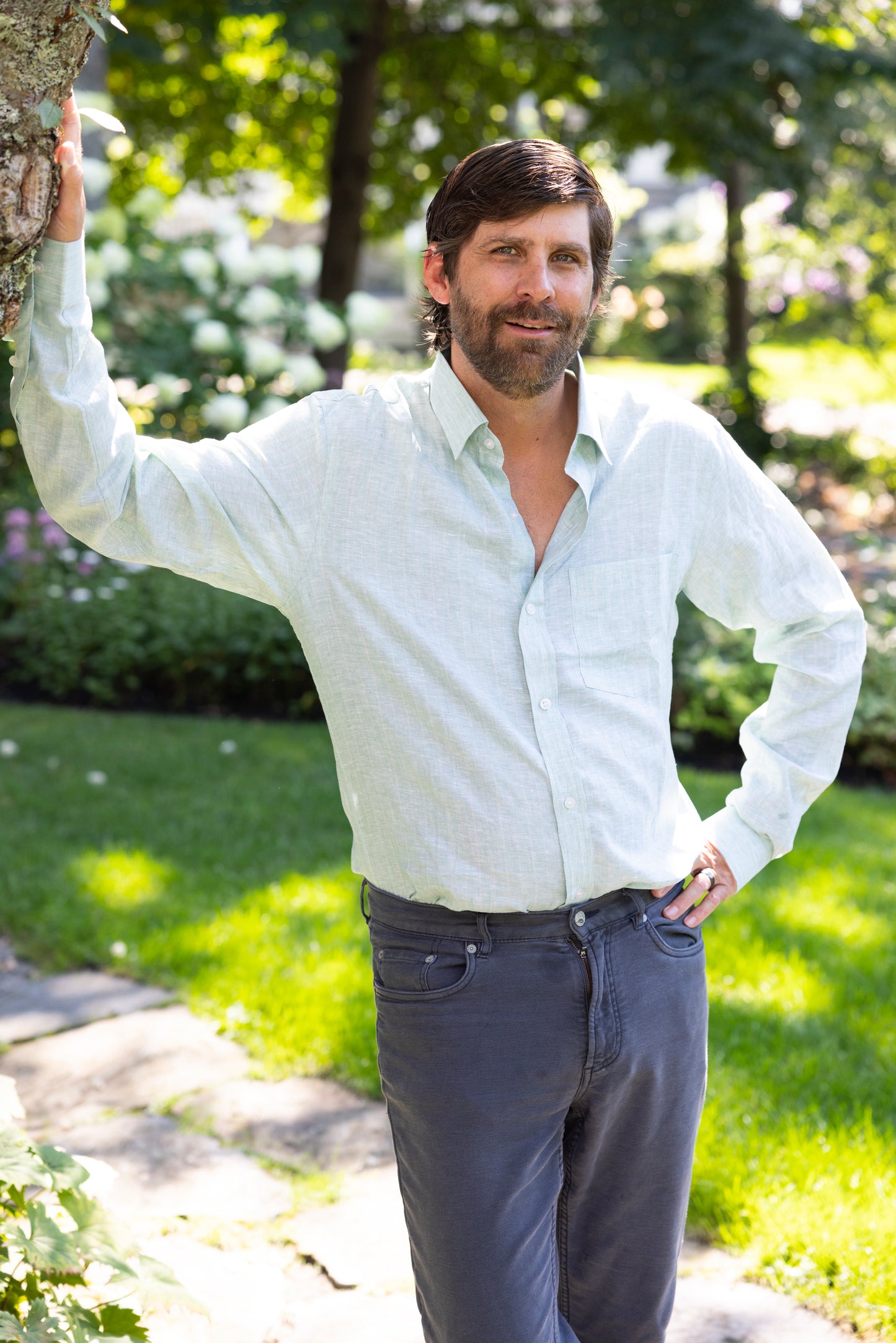 Men’s Linen Button down