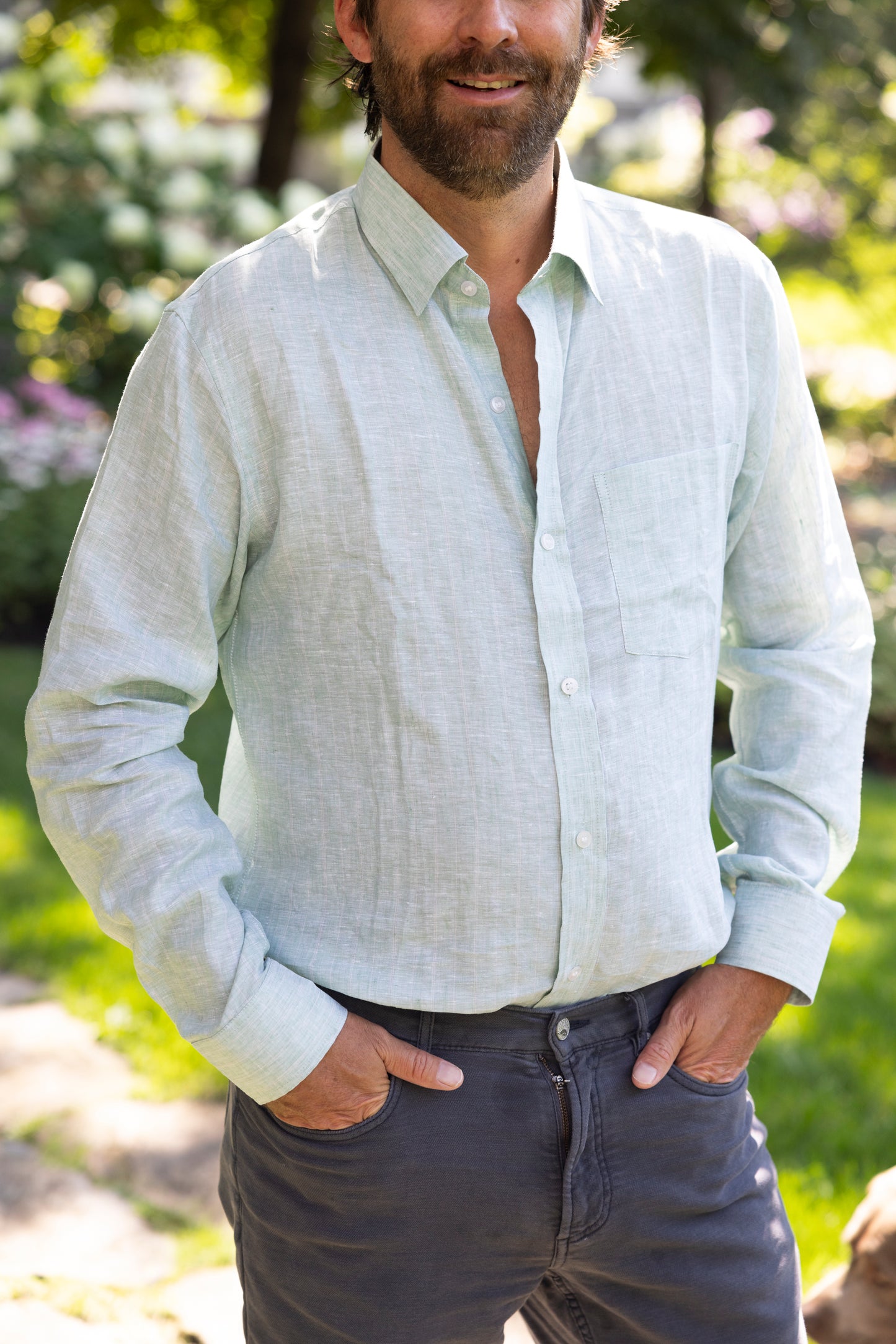 Men’s Linen Button down