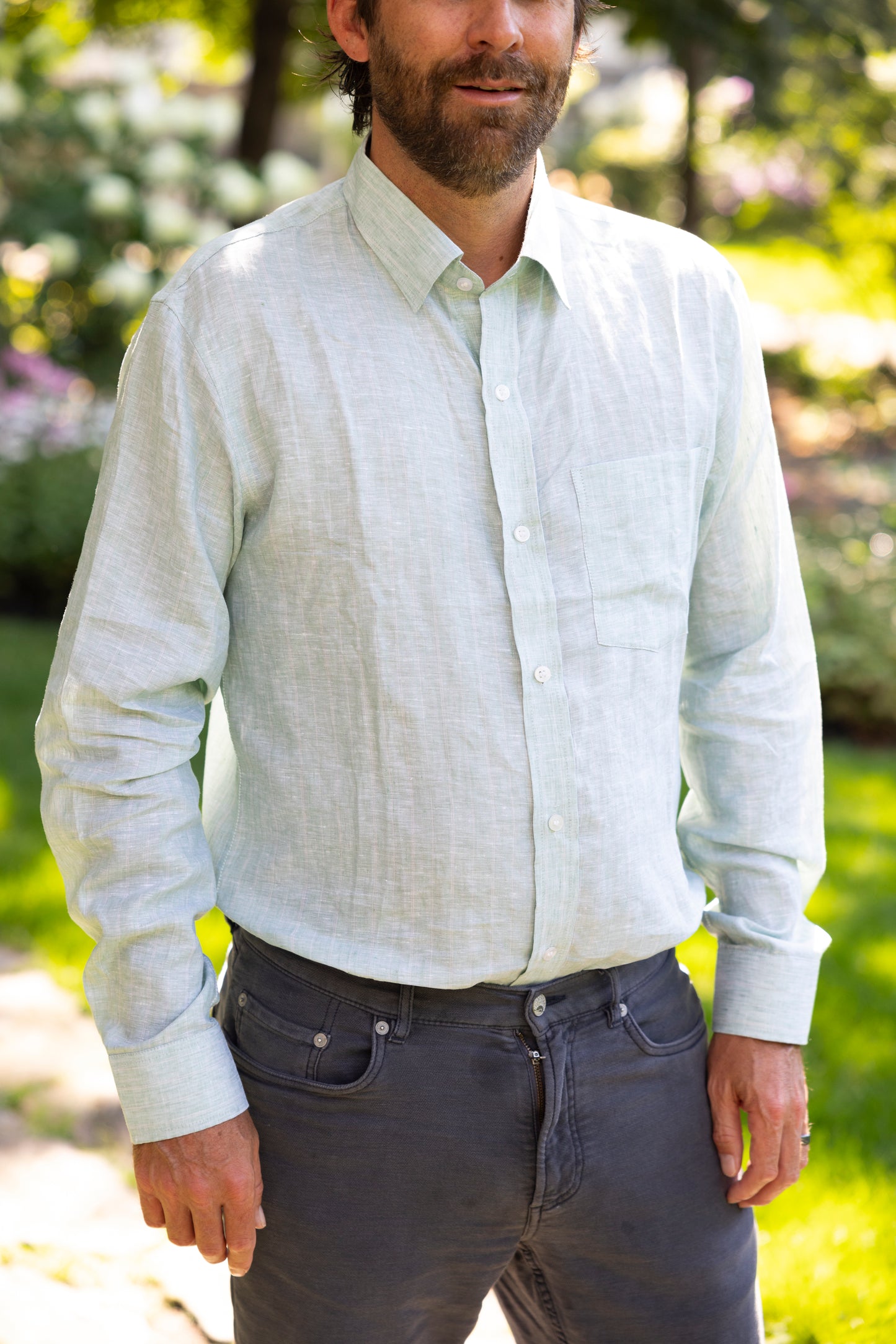 Men’s Linen Button down