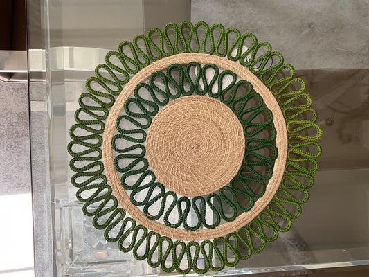 Handmade Palm Placemat with wire frame