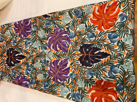 Fully embroidered colorful Pashmina
