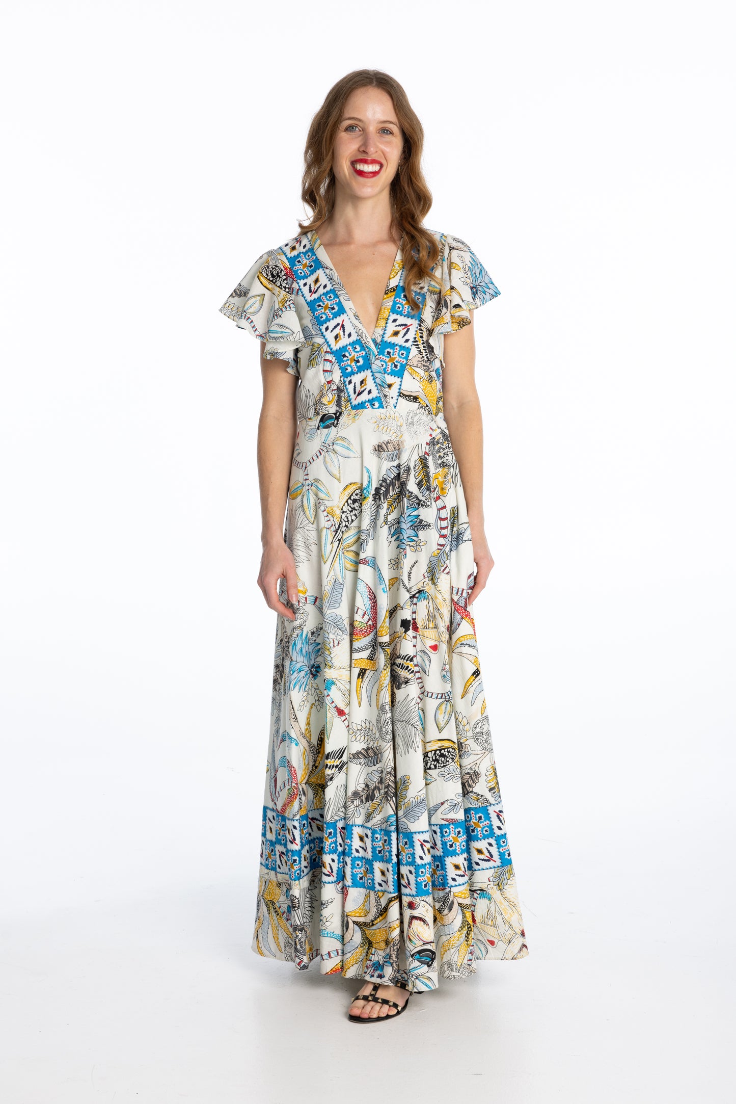 Short-Sleeve White Monkey Dress