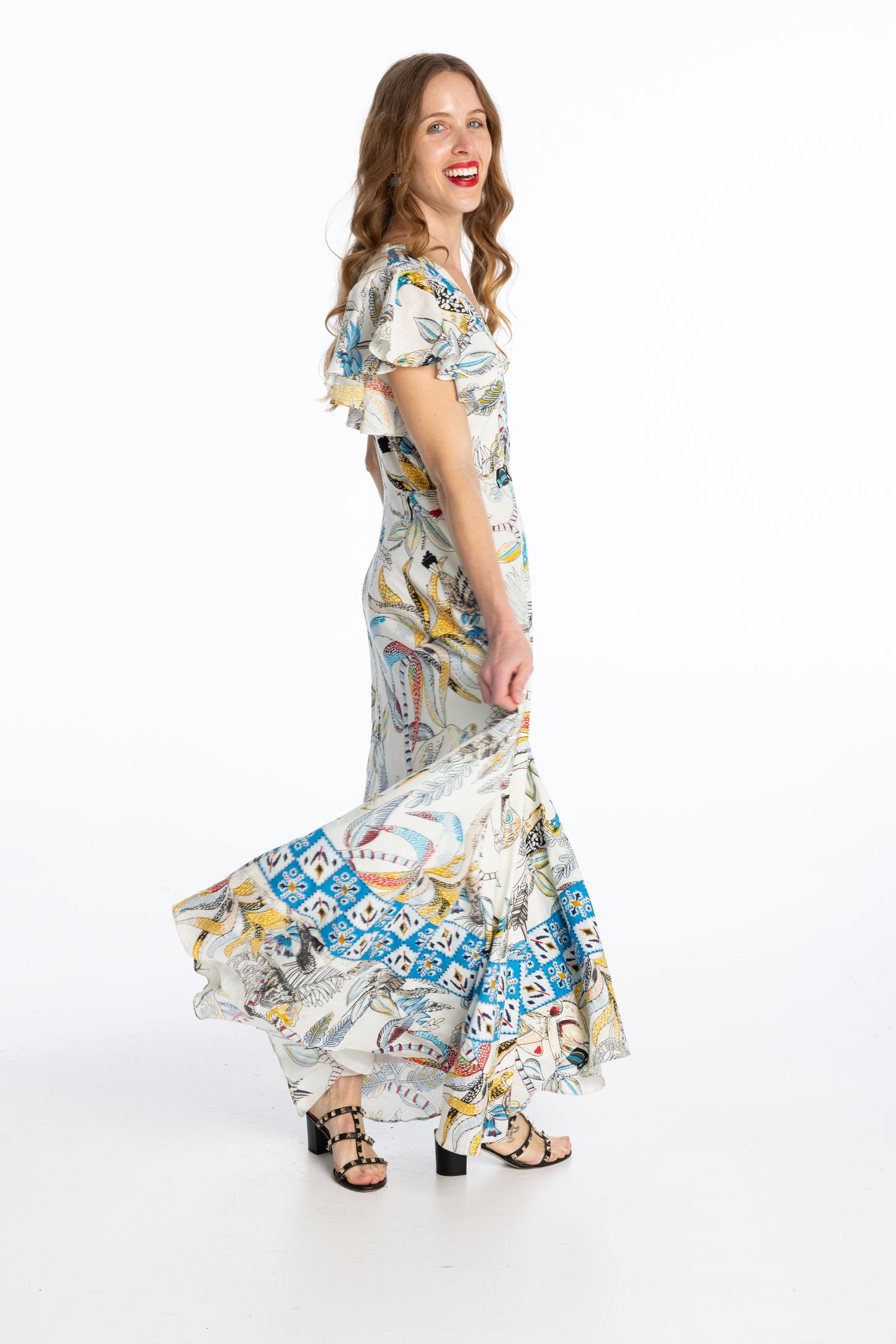 Short-Sleeve White Monkey Dress