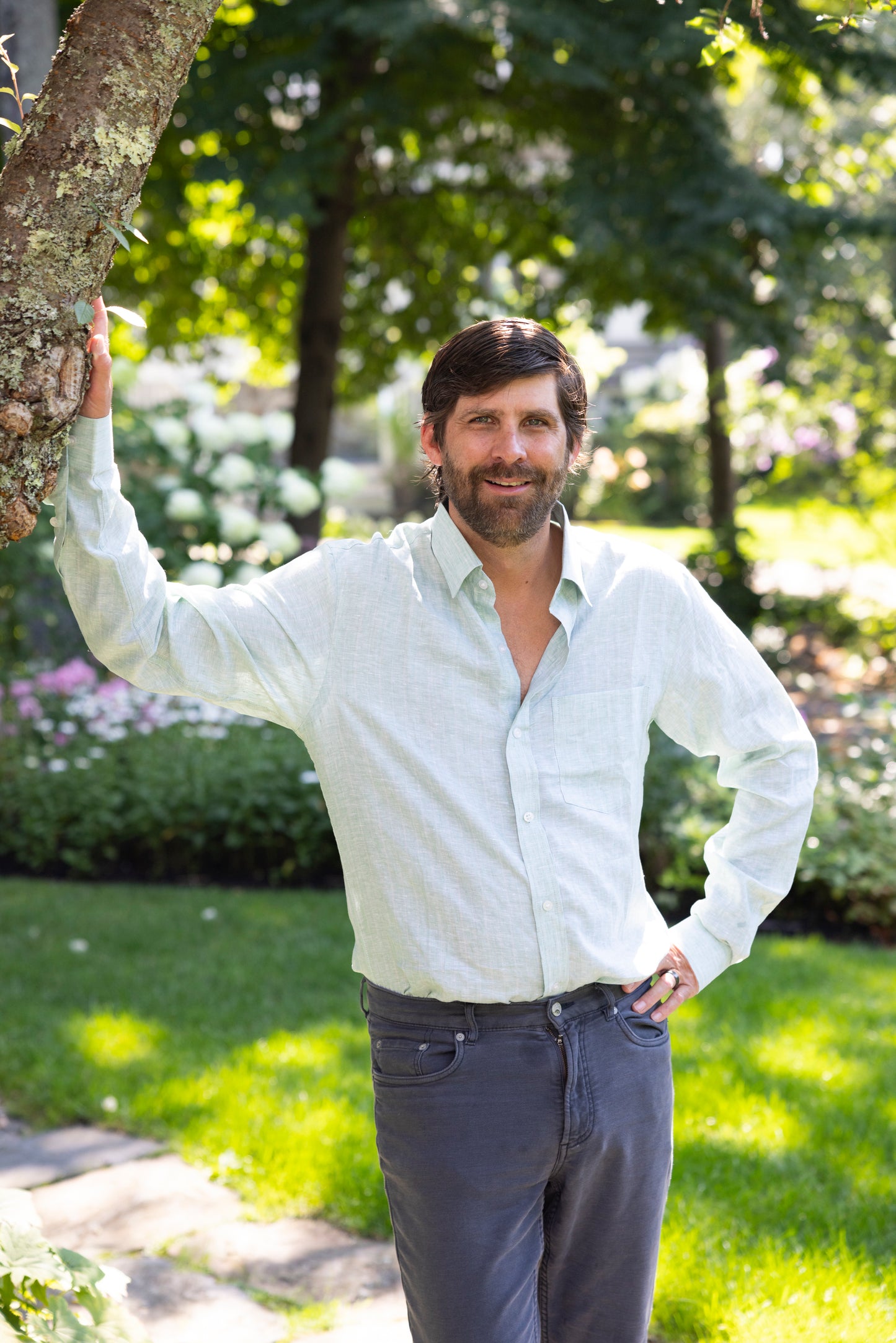 Men’s Linen Button down